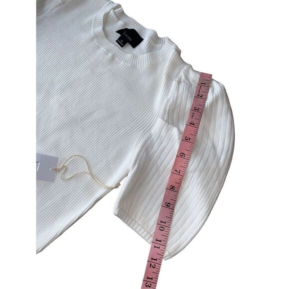 Lumière Puff-Sleeve Ribbed Knit Tee - Picture 10 of 10